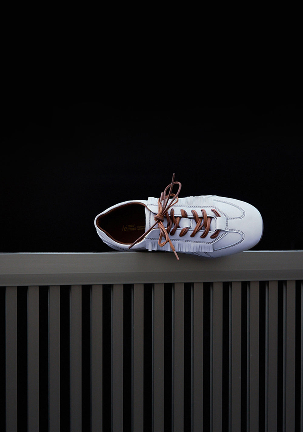 Le' Murmure | Baby Calfskin Thin-Sole Retro Sneakers-White - PSYLOS 1, Le' Murmure | Baby Calfskin Thin-Sole Retro Sneakers-White, Retro Trainers, Le' Murmure, PSYLOS 1